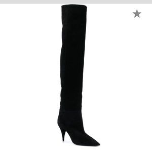 Over the knee genuine suede boots